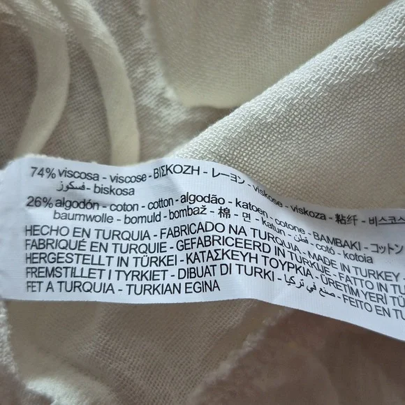 Zara White Ruffle Tie-Front FlounceTop SZ.L NWT - Picture 9 of 9